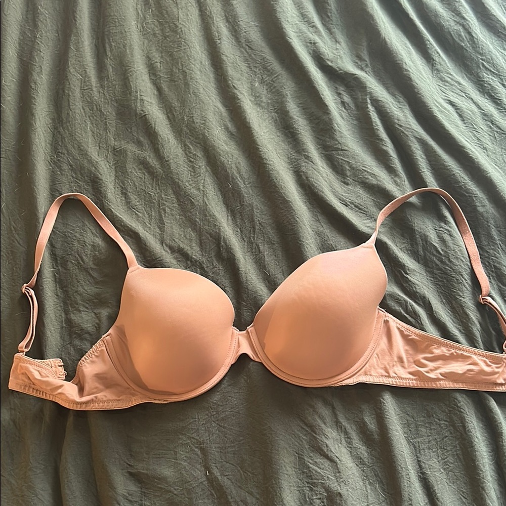 Pink Molded Cup Bra with Underwire Support
